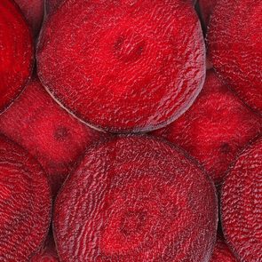 Closeup of ripe tasty sliced ripe beet.