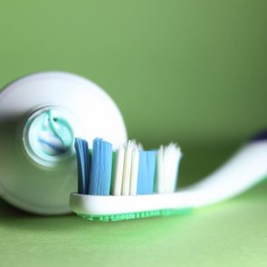 Toothbrush and toothpaste