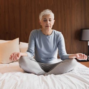 senior woman meditate