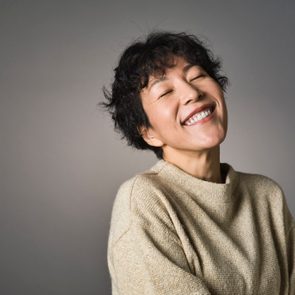 Studio Portrait of Middle Aged Japanese Woman